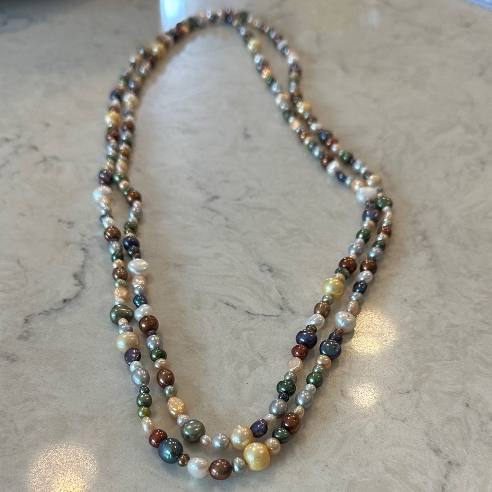 Multi-Color Freshwater Pearl ENDLESS necklace